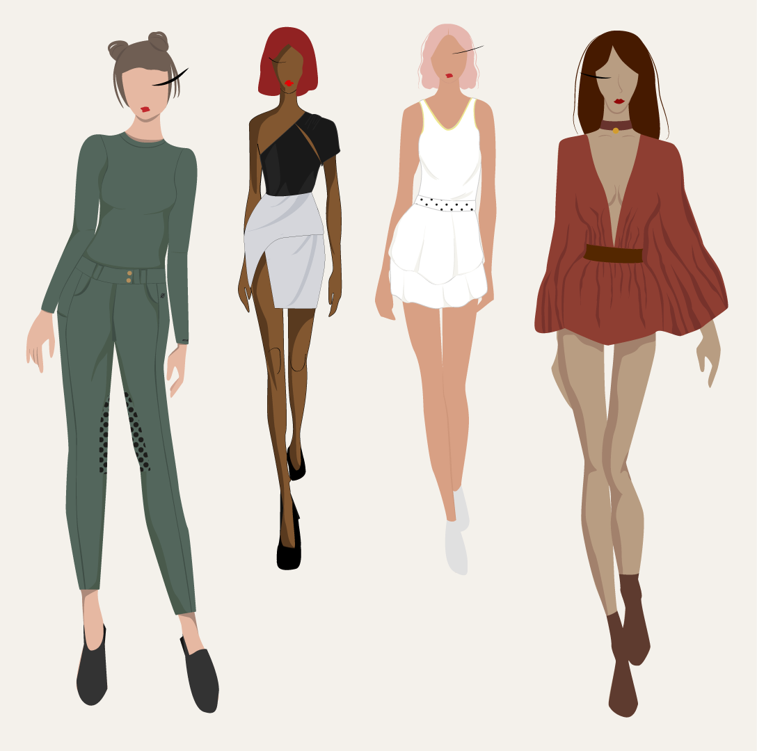 A Compilation of Fashion Sketches